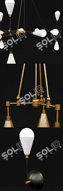 Triad & Dyad Lighting Set - Elegant and Versatile 3D model image 2