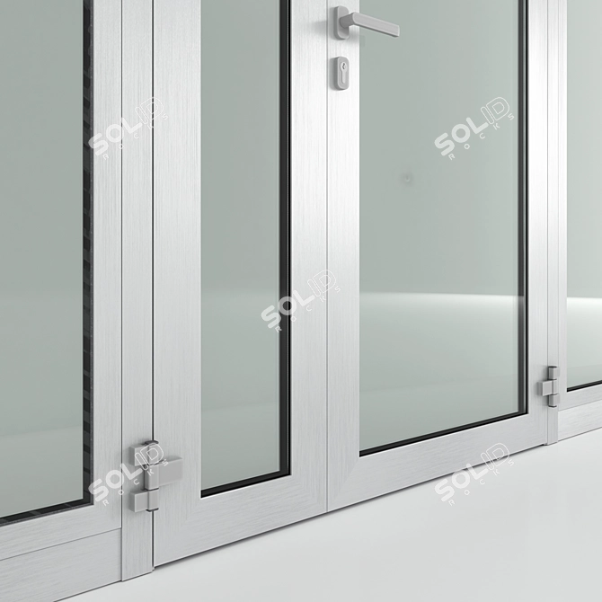 Title: NAYADA Glass Fireproof Doors & Partitions 3D model image 2