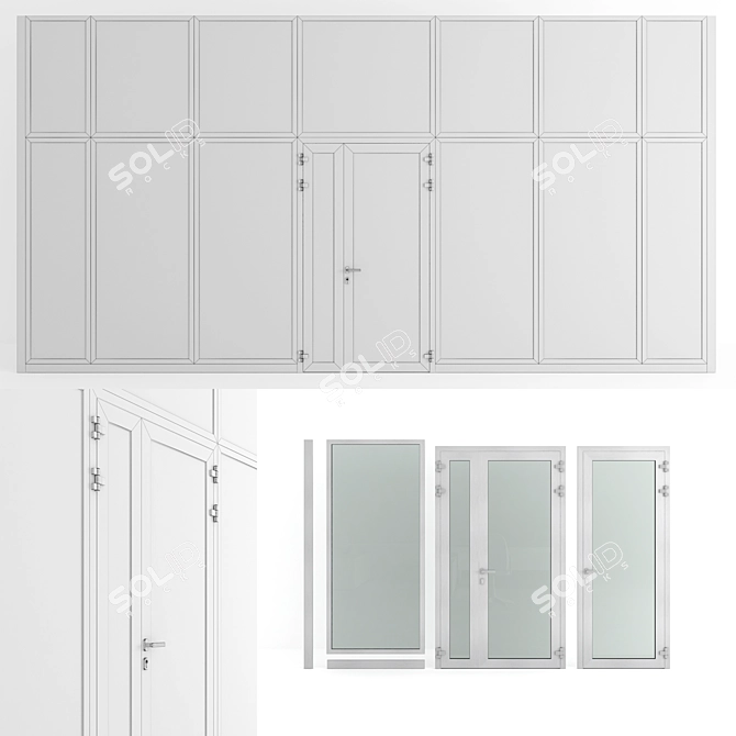 Title: NAYADA Glass Fireproof Doors & Partitions 3D model image 3