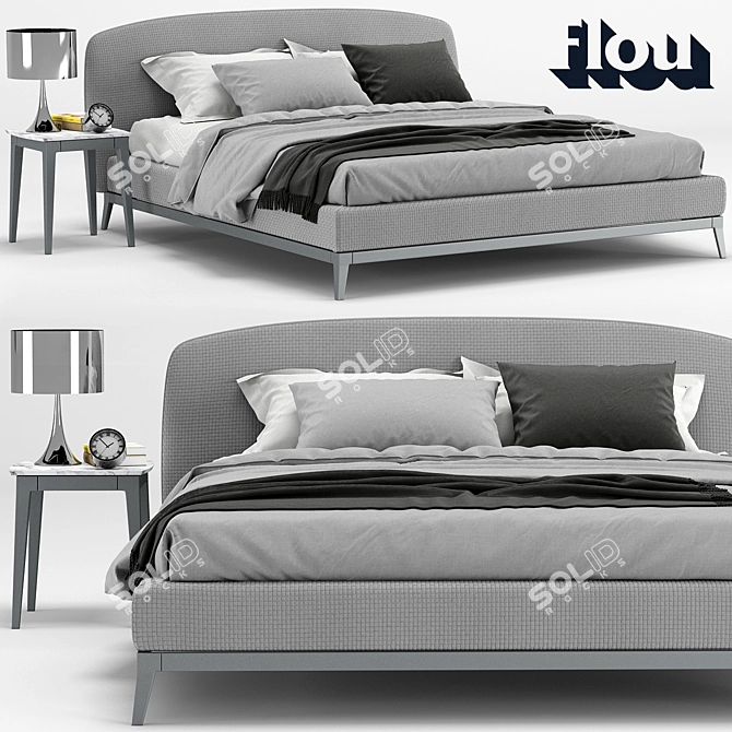 Timeless Elegance: Olivier Bed by Flou 3D model image 1