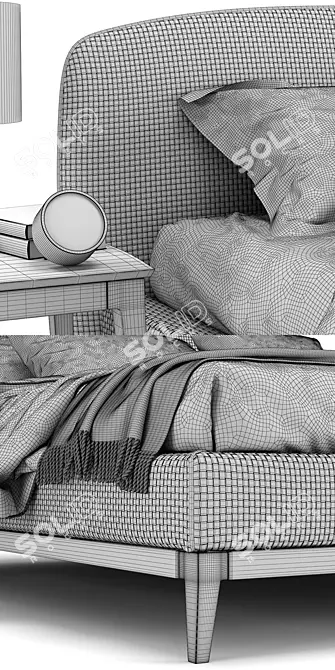 Timeless Elegance: Olivier Bed by Flou 3D model image 3