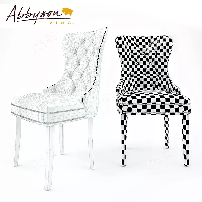 Elegant Versailles Dining Chair 3D model image 3