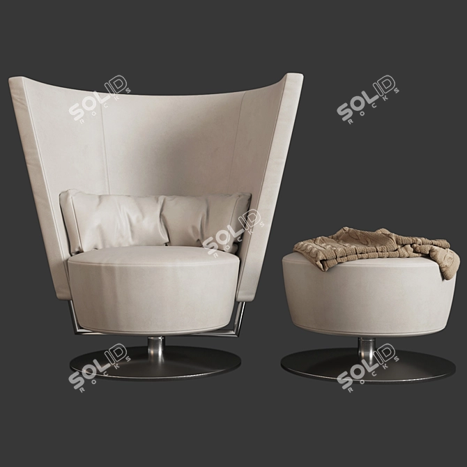 Sleek Circo Solo Chair 3D model image 2