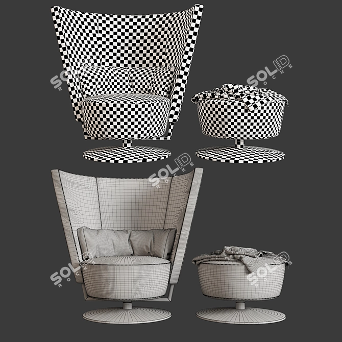 Sleek Circo Solo Chair 3D model image 3