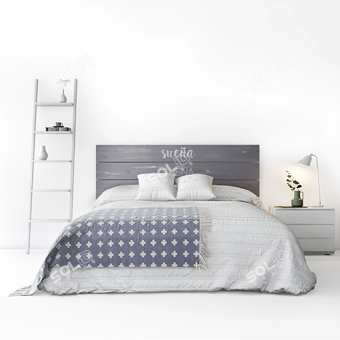 Sueña Bed Set: Dreamy and Stylish 3D model image 1