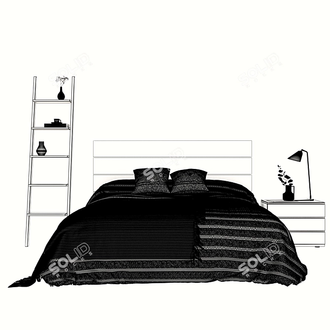 Sueña Bed Set: Dreamy and Stylish 3D model image 2