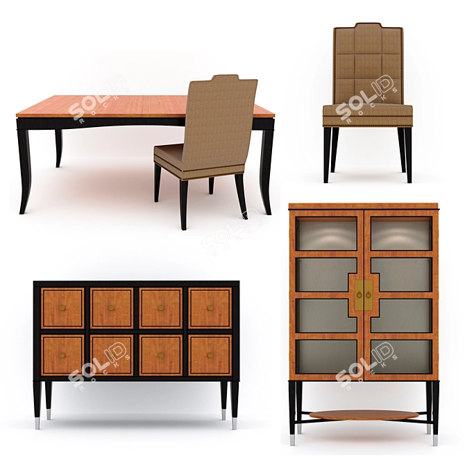 Fine House 6002 Series: Elegant Chinese Furniture 3D model image 1