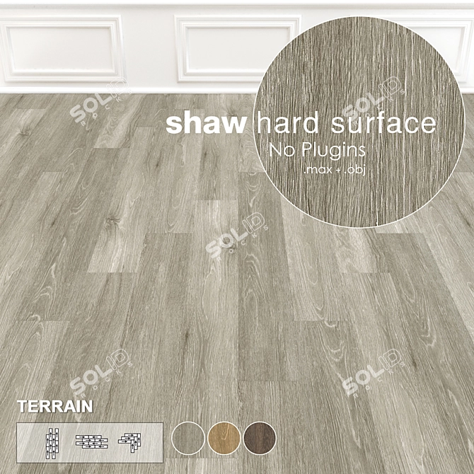 Vinyl Parquet Collection: 3 Color Options, 24 High-Resolution Textures 3D model image 3