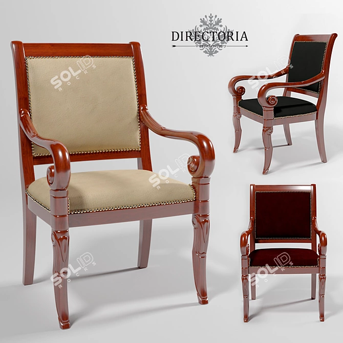 Monarch Executive Director Chair 3D model image 1