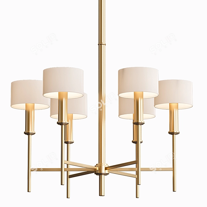 Elegant Jonathan Browning Chandelier 3D model image 1