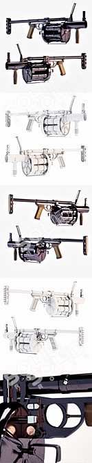 RG-6 Revolver Grenade Launcher: Compact and Powerful 3D model image 2