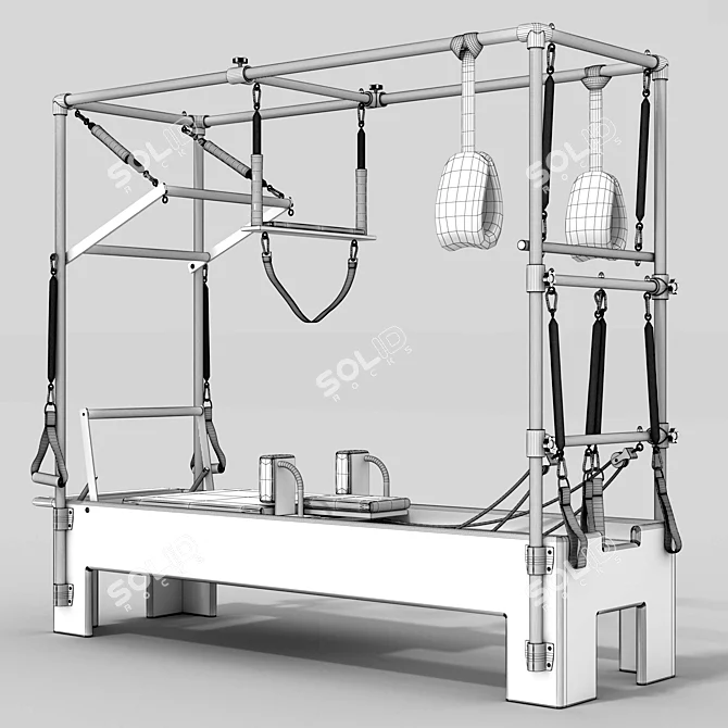 Ultimate Pilates Simulator: Reformer Cadillac Combo CRCC 3D model image 2