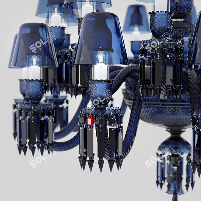 Baccarat Zenith Midnight Lustre Chandelier 3D model image 2