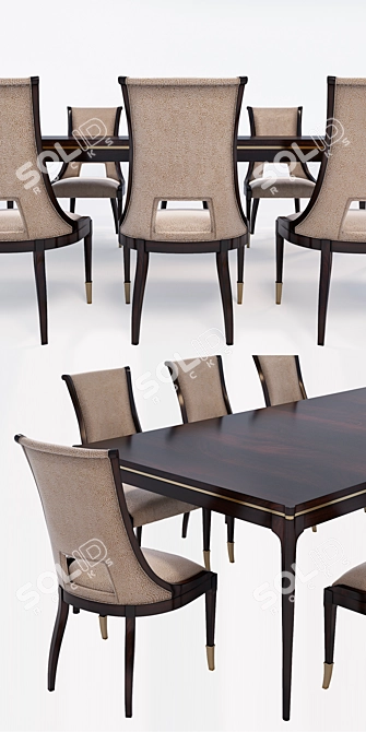 Elegant Seating & Chic Dining 3D model image 3