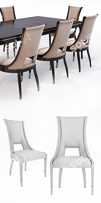 Elegant Seating & Chic Dining 3D model image 1