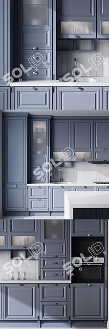 Elegant Churchill Kitchen 3D model image 2