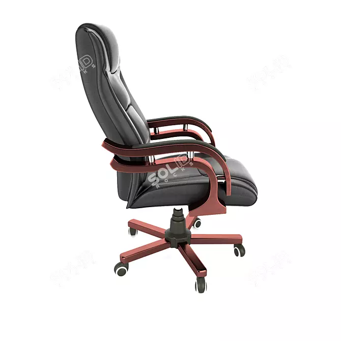 Black Executive Massage Chair 3D model image 2