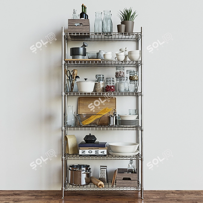 OMAR Shelving Section with Corona Renderer 1.5 hotfix 2 3D model image 1