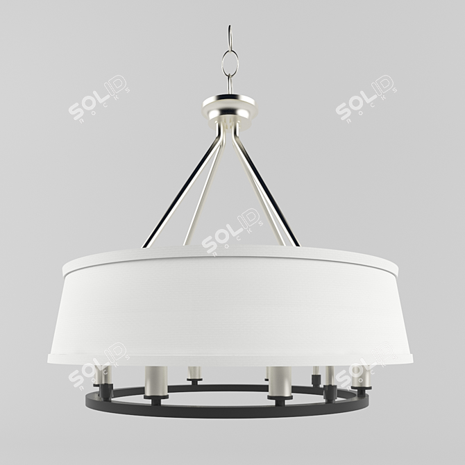 Elegant Bronze Pendant Light 3D model image 1