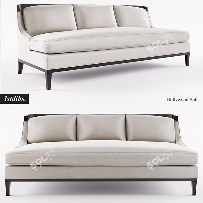 Hollywood Sofa: Luxurious & Versatile 3D model image 1