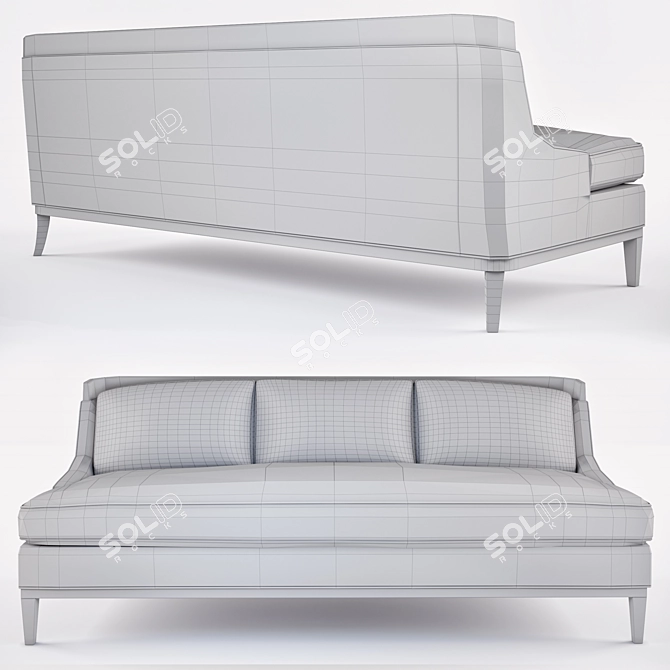 Hollywood Sofa: Luxurious & Versatile 3D model image 2