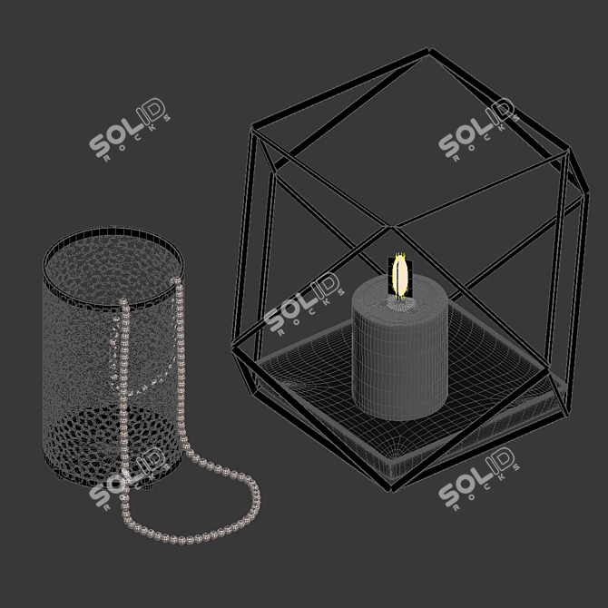 Title: Elegant Candlestick Set 3D model image 3