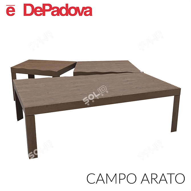 Campo Arato Transformable Oak Table 3D model image 1