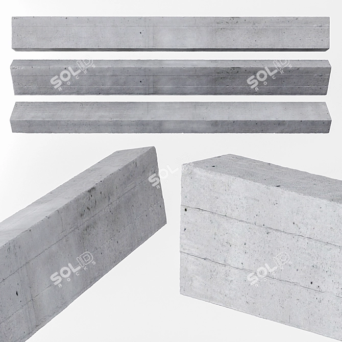 Industrial Loft Concrete Beam 3D model image 1