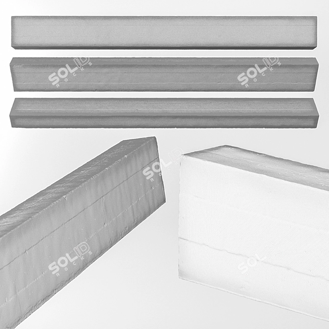 Industrial Loft Concrete Beam 3D model image 2