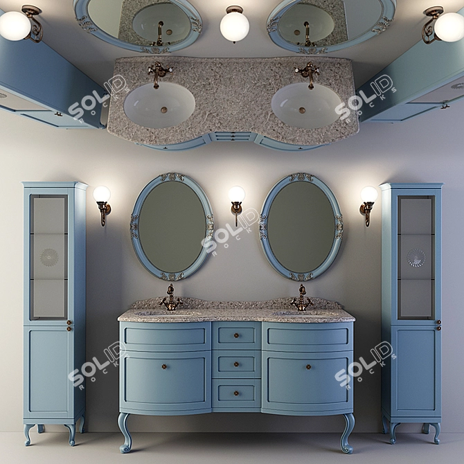 Elegant Caprigo Imperio Furniture Set 3D model image 2