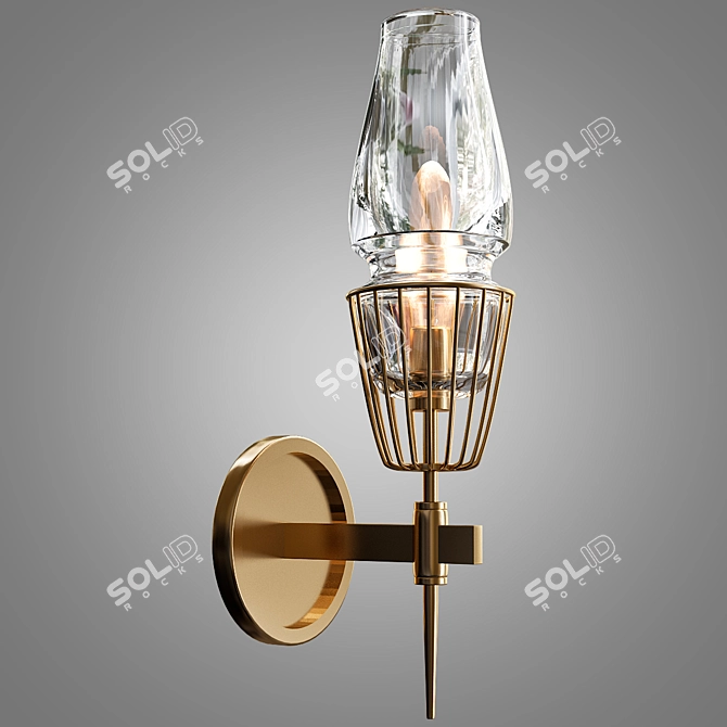 Elegant Chaillot Chandelier - 12 Lights 3D model image 2