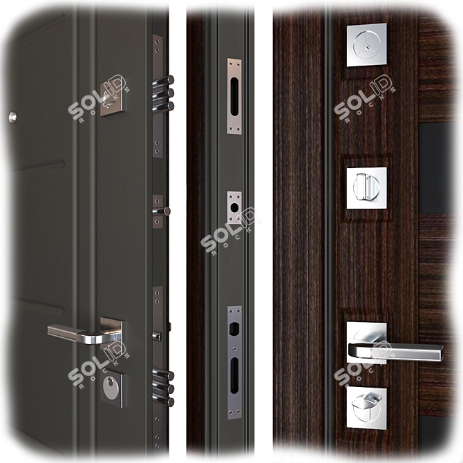 EnterDoor Siti-C: Secure Metal Entrance Door 3D model image 2