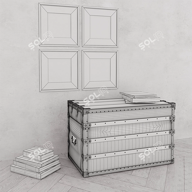 Vintage Trunk: NY-Nice 1933 3D model image 2