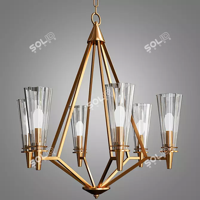 Elegant Montelena Pendant Light 3D model image 1