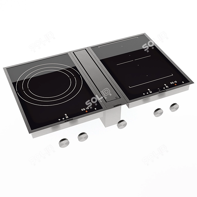 Gaggenau Vario Series: Induction Cooktop, Wok, Vent 3D model image 1