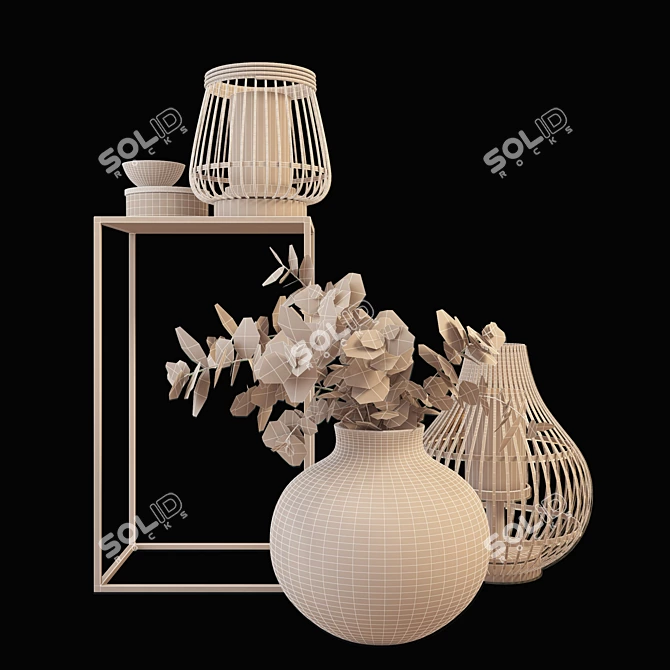 Eucalyptus Decor Set 3D model image 3