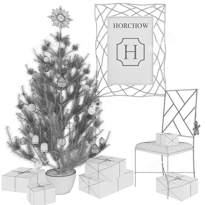Horchow Festive Christmas Set 3D model image 3