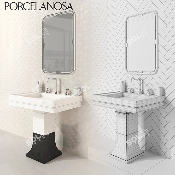 Elegant Saint Germain Bathroom Collection 3D model image 2