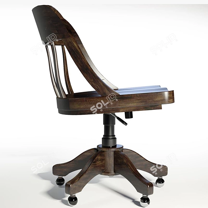 Elegant Keating Desk Chair 3D model image 2