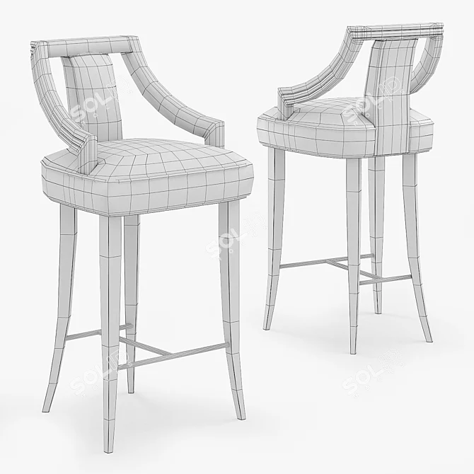 Elevate your space with EANDA Bar & Counter Chair 3D model image 3