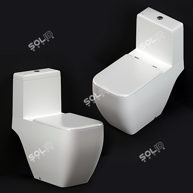 RAK Metropolitan Toilet Bowl - Sleek and Compact 3D model image 1