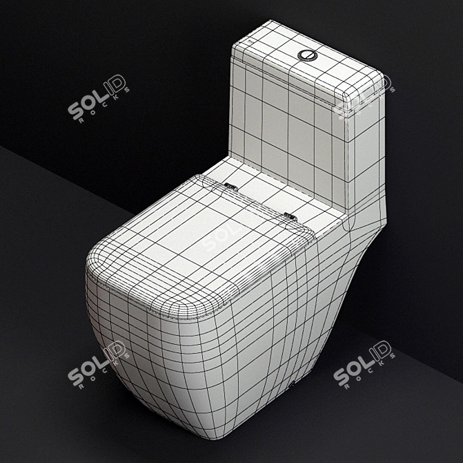 RAK Metropolitan Toilet Bowl - Sleek and Compact 3D model image 3