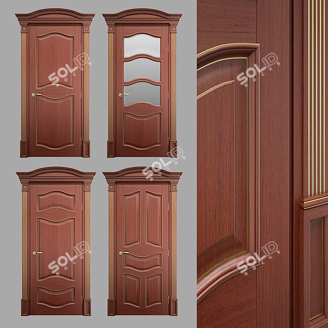 Massivstyle Madera Interior Door 3D model image 1