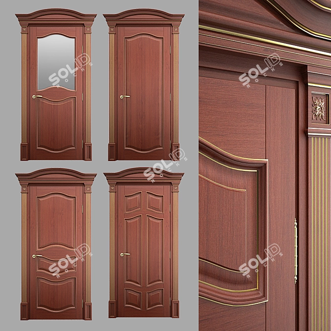 Solidstyle Madera Interior Door 3D model image 1