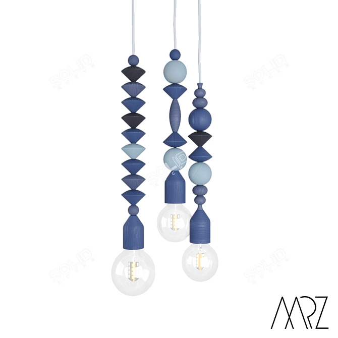 Modern Pendant Lamp Set by Marz Dezigns 3D model image 1