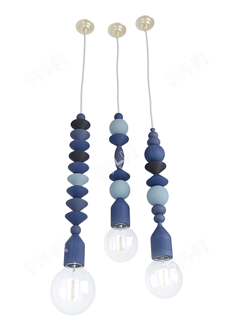 Modern Pendant Lamp Set by Marz Dezigns 3D model image 2