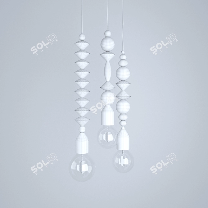 Modern Pendant Lamp Set by Marz Dezigns 3D model image 3