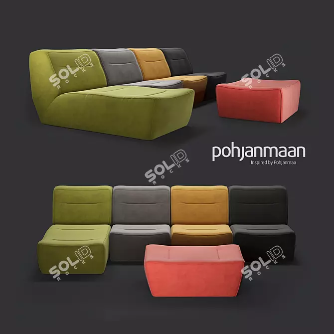 Modular Sofa: Pohjanmaan Arena 3D model image 1