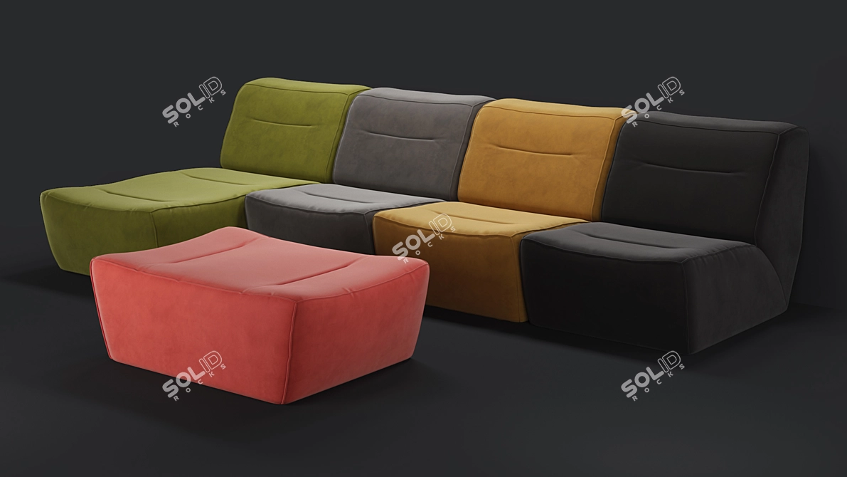 Modular Sofa: Pohjanmaan Arena 3D model image 2