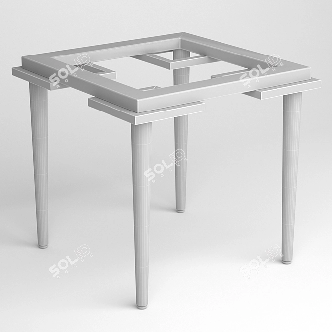 Modern Glass and MDF Magazine Table - Garda Decor 3D model image 2